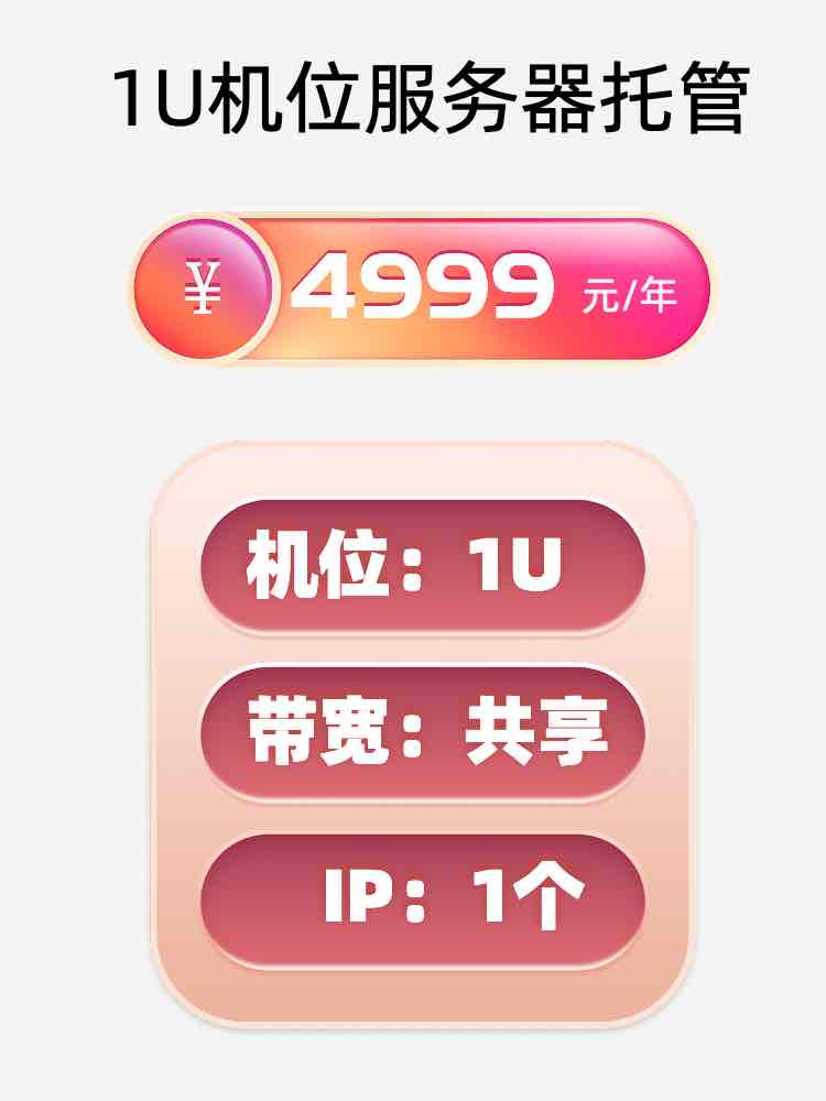 新疆1U百兆共享服务器托管