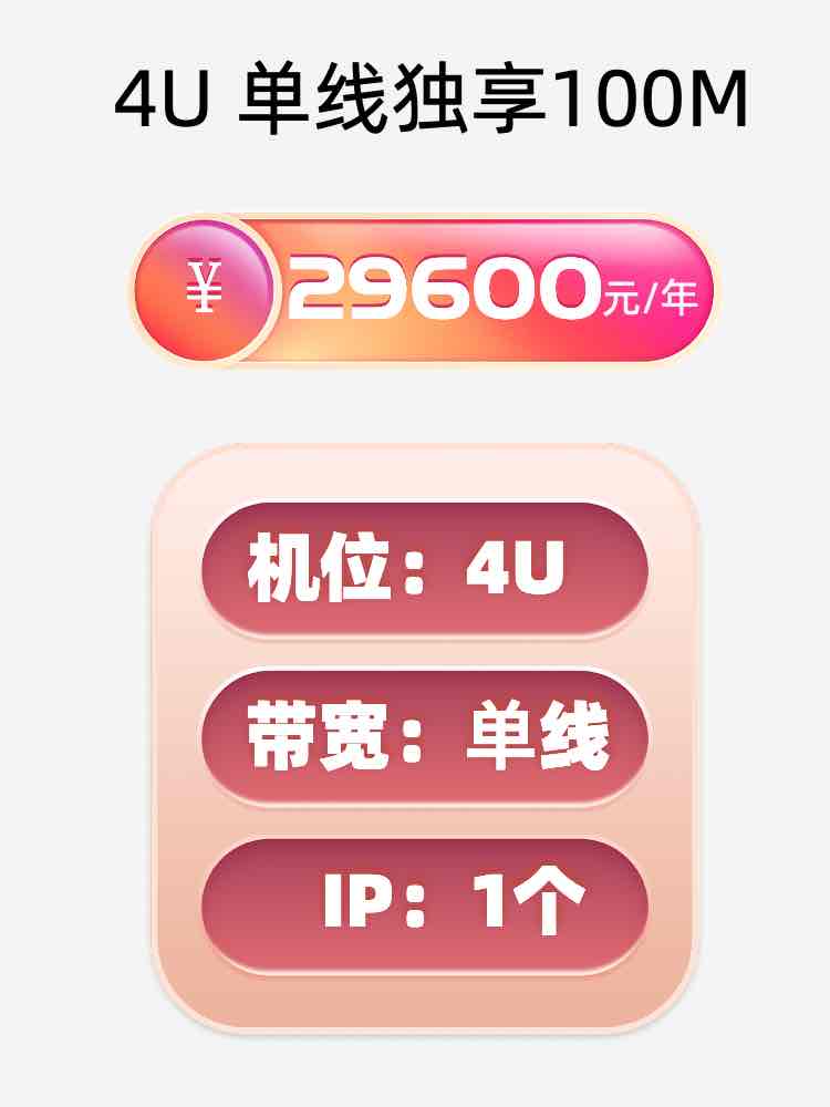 新疆单线100M服务器托管价格