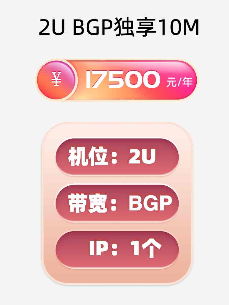 新疆BGP独享服务器托管价格