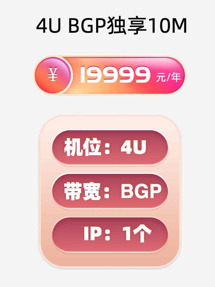 新疆BGP独享服务器托管价格